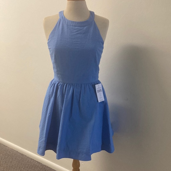 NWT Lauren James Dress Abigail Light Blue Size M. Made in USA - Picture 3 of 11